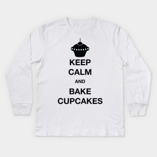 Keep Calm and Bake Cupcakes Kids Long Sleeve T-Shirt